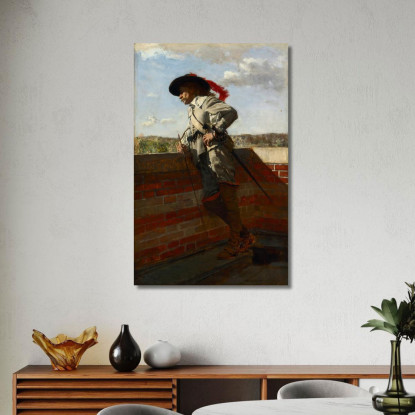 Su Una Terrazza Ernest Meissonier ems26 quadro stampato su tela