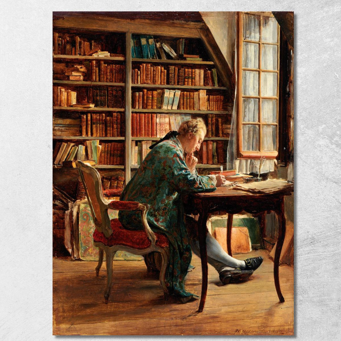 Il Bibliofilo Ernest Meissonier ems33 quadro stampato su tela Il Bibliofilo Ernest Meissonier ems33 quadro stampato su tela