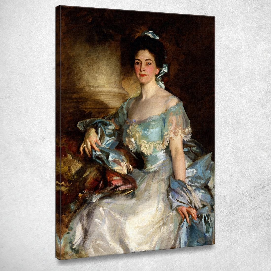 Ritratto Della Signora A Lawrence Rotch John Singer Sargent jss238 quadro stampato su tela Ritratto Della Signora A Lawrence Rotch John Singer Sargent jss238 quadro stampato su tela