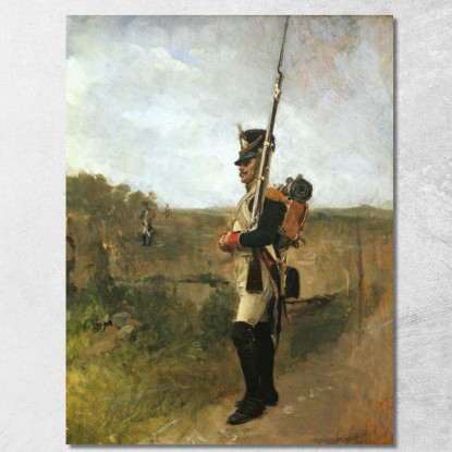 La Sentinella La Vedetta Ernest Meissonier ems40 quadro stampato su tela