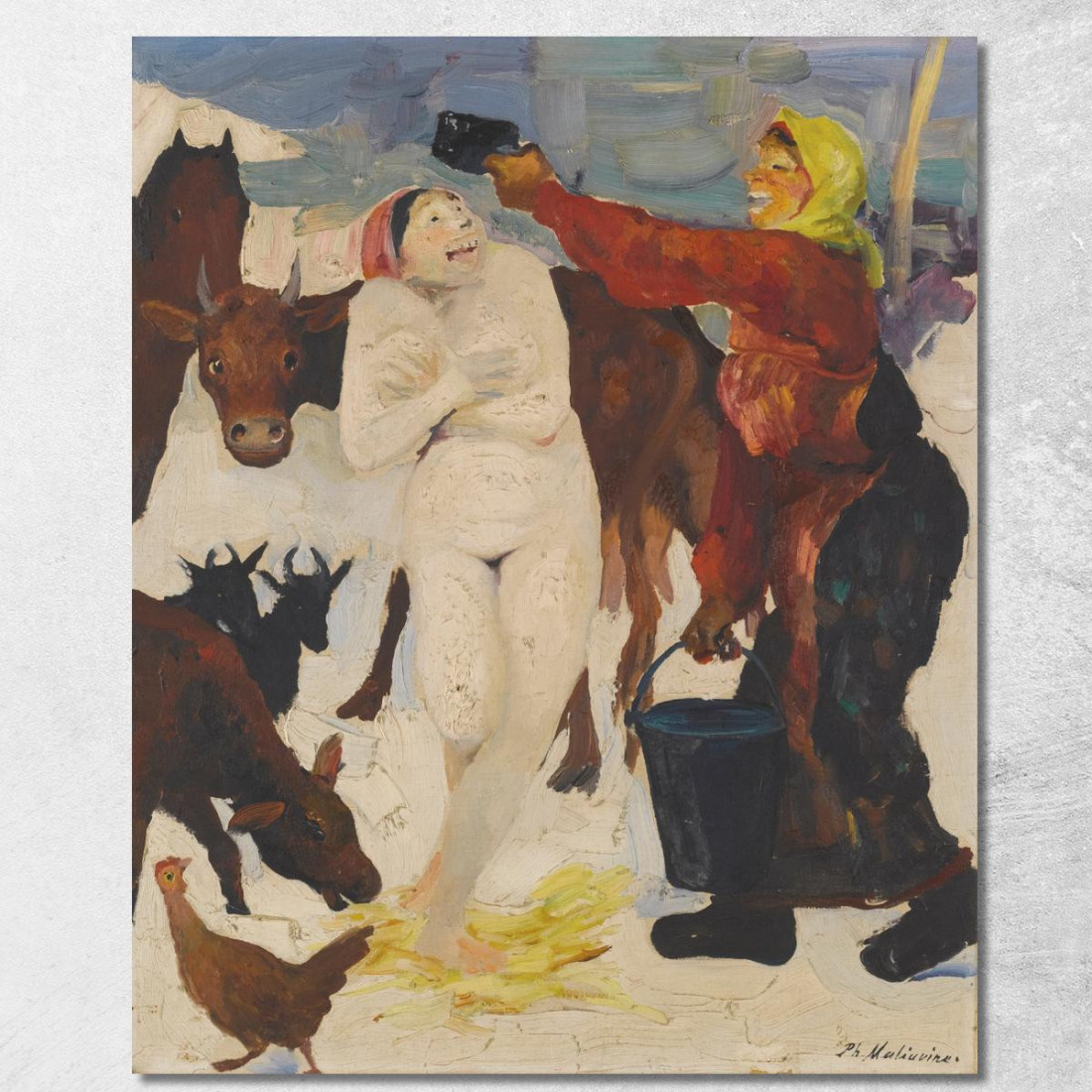 Abluzioni In Campagna Filipp Malyavin fml1 quadro stampato su tela Abluzioni In Campagna Filipp Malyavin fml1 quadro stampato su tela