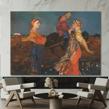 Vita In Campagna Filipp Malyavin fml7 quadro stampato su tela