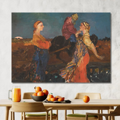 Vita In Campagna Filipp Malyavin fml7 quadro stampato su tela