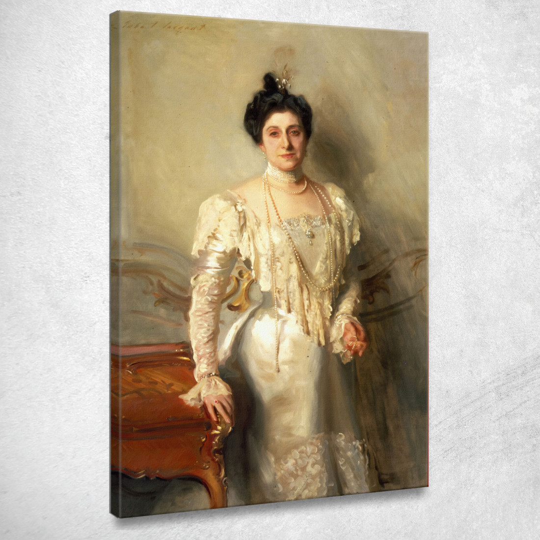 Ritratto Della Signora Asher B. Wertheimer John Singer Sargent jss240 quadro stampato su tela Ritratto Della Signora Asher B. Wertheimer John Singer Sargent jss240 quadro stampato su tela
