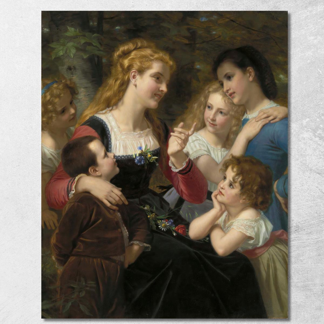 Racconti Infantili Hugues Merle hmr6 quadro stampato su tela Racconti Infantili Hugues Merle hmr6 quadro stampato su tela