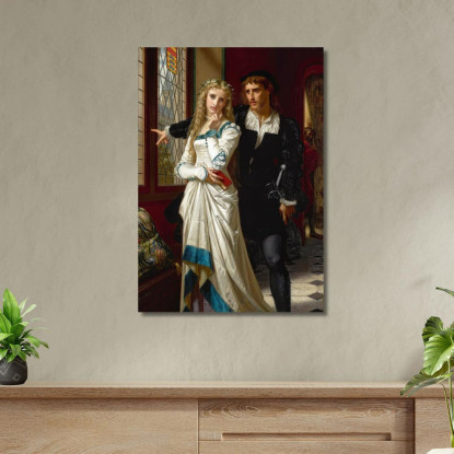Amleto E Ofelia Hugues Merle hmr9 quadro stampato su tela