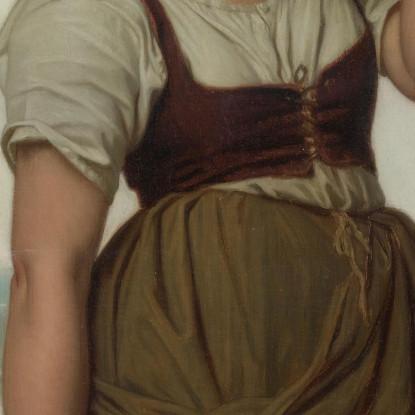 Lavandaia Di Étretat Hugues Merle hmr11 quadro stampato su tela