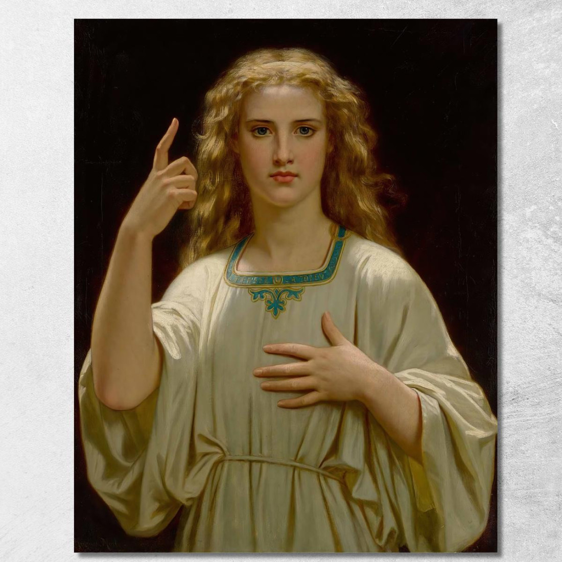 Pensa A Dio Hugues Merle hmr18 quadro stampato su tela Pensa A Dio Hugues Merle hmr18 quadro stampato su tela