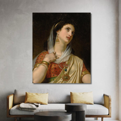 Regina Ester Hugues Merle hmr19 quadro stampato su tela