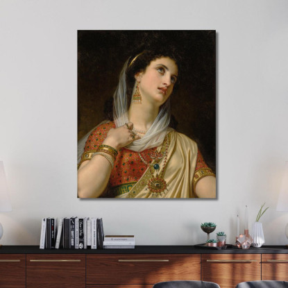 Regina Ester Hugues Merle hmr19 quadro stampato su tela