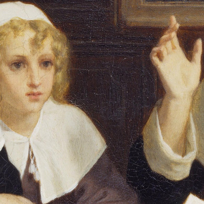 Lettura Della Bibbia Hugues Merle hmr20 quadro stampato su tela