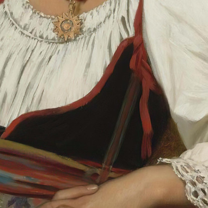 La Ragazza Napoletana Hugues Merle hmr26 quadro stampato su tela