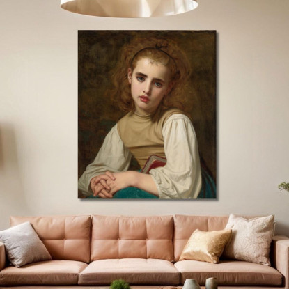 Giovane Bellezza Hugues Merle hmr30 quadro stampato su tela