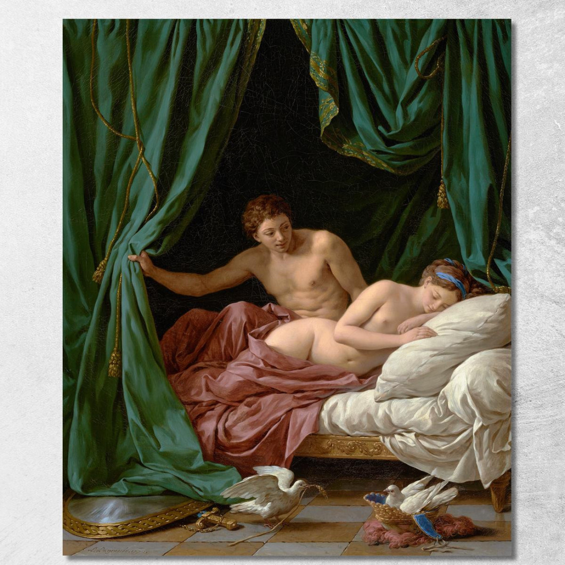 Marte E Venere Allegoria Della Pace Louis-Jean-François Lagrenée ljf16 quadro stampato su tela Marte E Venere Allegoria Della Pace Louis-Jean-François Lagrenée ljf16 quadro stampato su tela