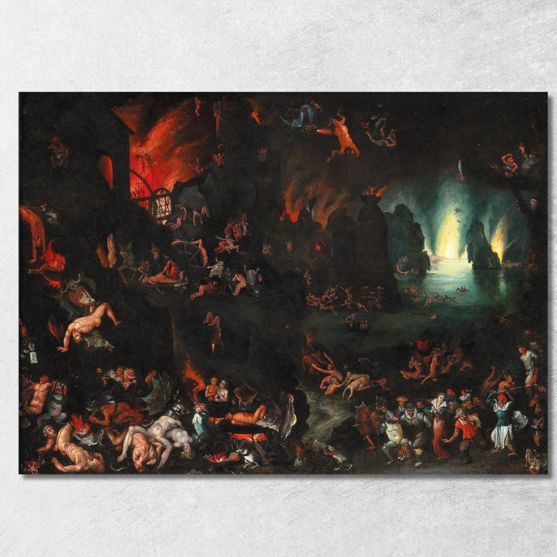 Una Scena Dell'Inferno Jan Brueghel The Elder jbe4 quadro stampato su tela Una Scena Dell'Inferno Jan Brueghel The Elder jbe4 quadro stampato su tela