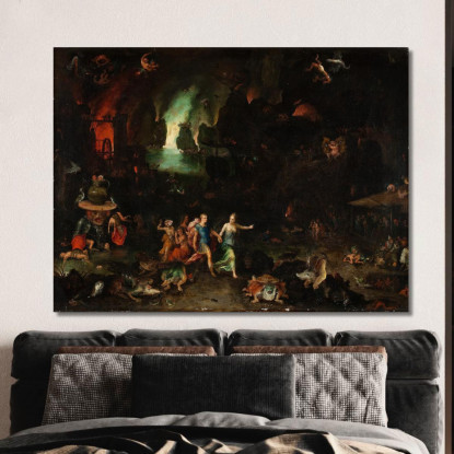 Enea E La Sibilla Cumana Nell'Oltretomba Jan Brueghel The Elder jbe8 quadro stampato su tela