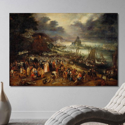 Cristo Predica Dalla Barca Jan Brueghel The Elder jbe10 quadro stampato su tela