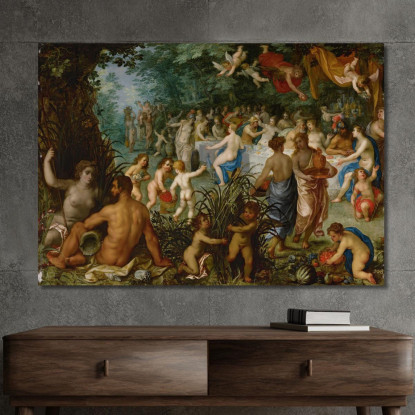 Paesaggio Con Le Nozze Di Peleo E Teti Jan Brueghel The Elder jbe24 quadro stampato su tela
