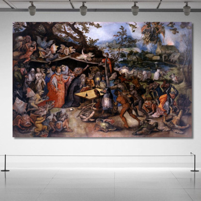 La Tentazione Di Sant'Antonio Jan Brueghel The Elder jbe43 quadro stampato su tela