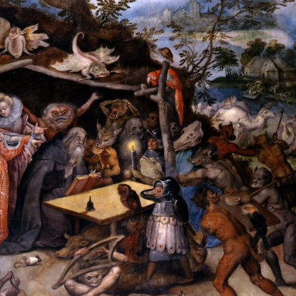 La Tentazione Di Sant'Antonio Jan Brueghel The Elder jbe43 quadro stampato su tela