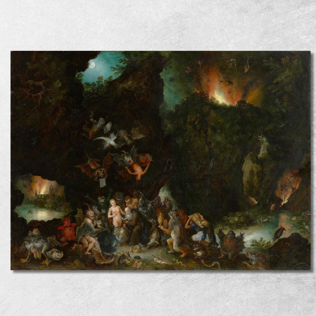 La Tentazione Di Sant'Antonio Jan Brueghel The Elder jbe44 quadro stampato su tela