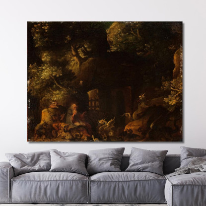 La Tentazione Di Sant'Antonio Jan Brueghel The Elder jbe45 quadro stampato su tela