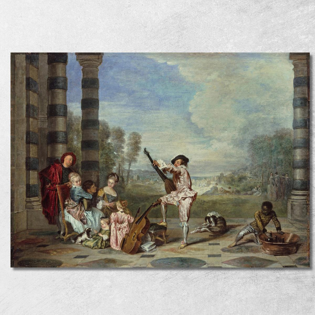 Le Attrazioni Della Vita Jean-Antoine Watteau jaw19 quadro stampato su tela Le Attrazioni Della Vita Jean-Antoine Watteau jaw19 quadro stampato su tela