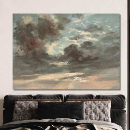 Studio Di Nuvole – Tramonto Tempestoso John Constable jcn24 quadro stampato su tela