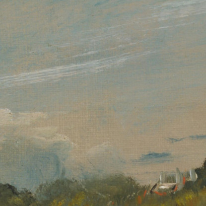 Hampstead Heath Con Un Falò John Constable jcn46 quadro stampato su tela