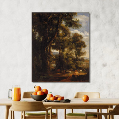 Paesaggio Con Pastore E Capre John Constable jcn56 quadro stampato su tela