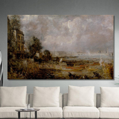 L'Inaugurazione Del Ponte Di Waterloo John Constable jcn96 quadro stampato su tela