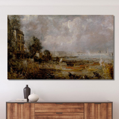 L'Inaugurazione Del Ponte Di Waterloo John Constable jcn96 quadro stampato su tela