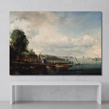 Ponte Di Waterloo John Constable jcn100 quadro stampato su tela
