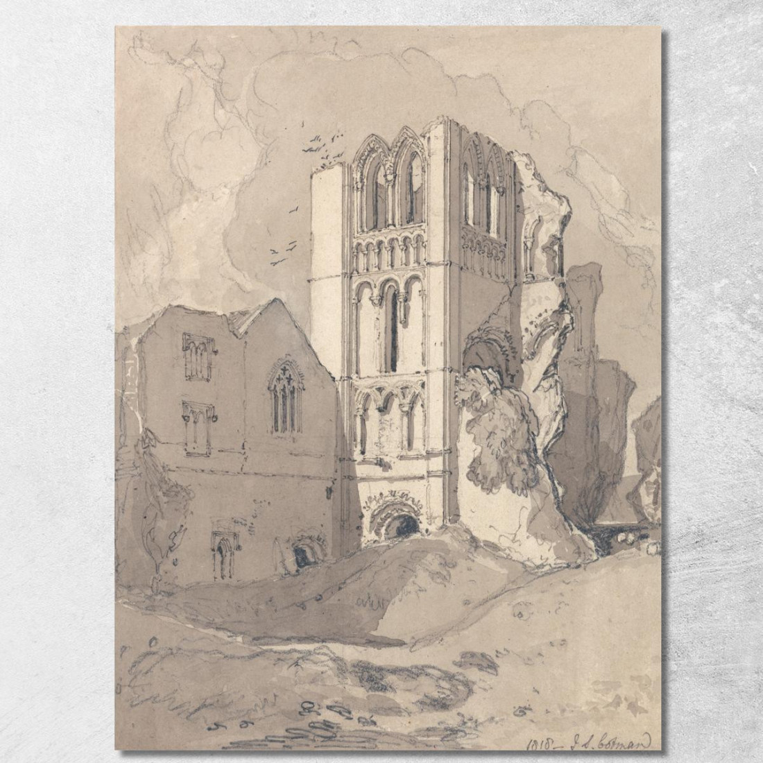 Priorato Di Castle Acre Norfolk 3 John Sell Cotman jsc12 quadro stampato su tela Priorato Di Castle Acre Norfolk 3 John Sell Cotman jsc12 quadro stampato su tela