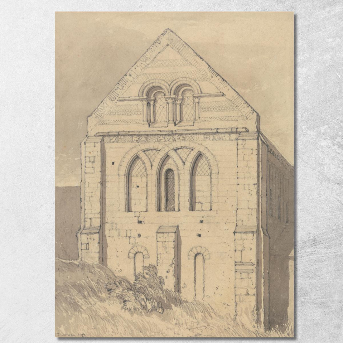 Chiesa Di Graville Vicino A Le Havre Normandia Estremità Del Transetto Nord John Sell Cotman jsc16 quadro stampato su tela Chiesa Di Graville Vicino A Le Havre Normandia Estremità Del Transetto Nord John Sell Cotman jsc16 quadro stampato su tela