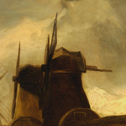 Mulini Di Drenaggio Nelle Paludi Di Crowland Lincolnshire John Sell Cotman jsc19 quadro stampato su tela