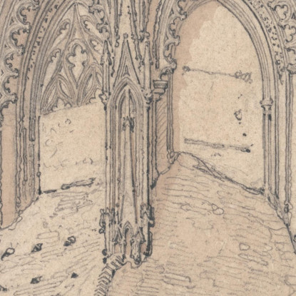 Estremità Est Di Saint Jacques A Dieppe Normandia John Sell Cotman jsc21 quadro stampato su tela