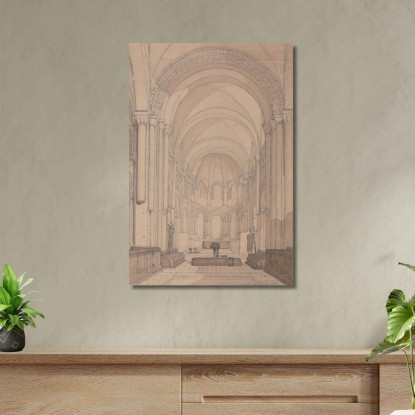 Estremità Est Della Chiesa Abbaziale Di Saint-Georges De Boscherville Vicino A Rouen Normandia John Sell Cotman jsc22 quadro st
