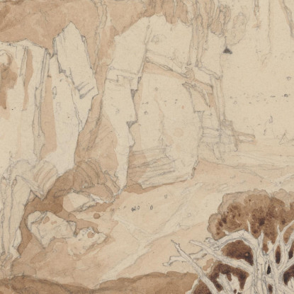 Mortain Normandia John Sell Cotman jsc38 quadro stampato su tela