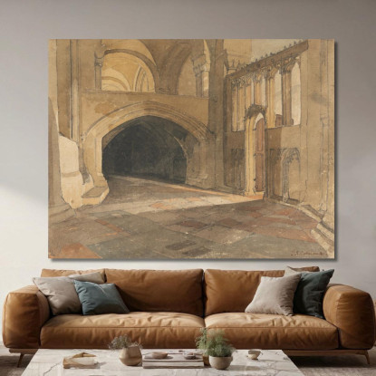 Cattedrale Di Norwich Ingresso Alla Cappella Di Gesù John Sell Cotman jsc41 quadro stampato su tela