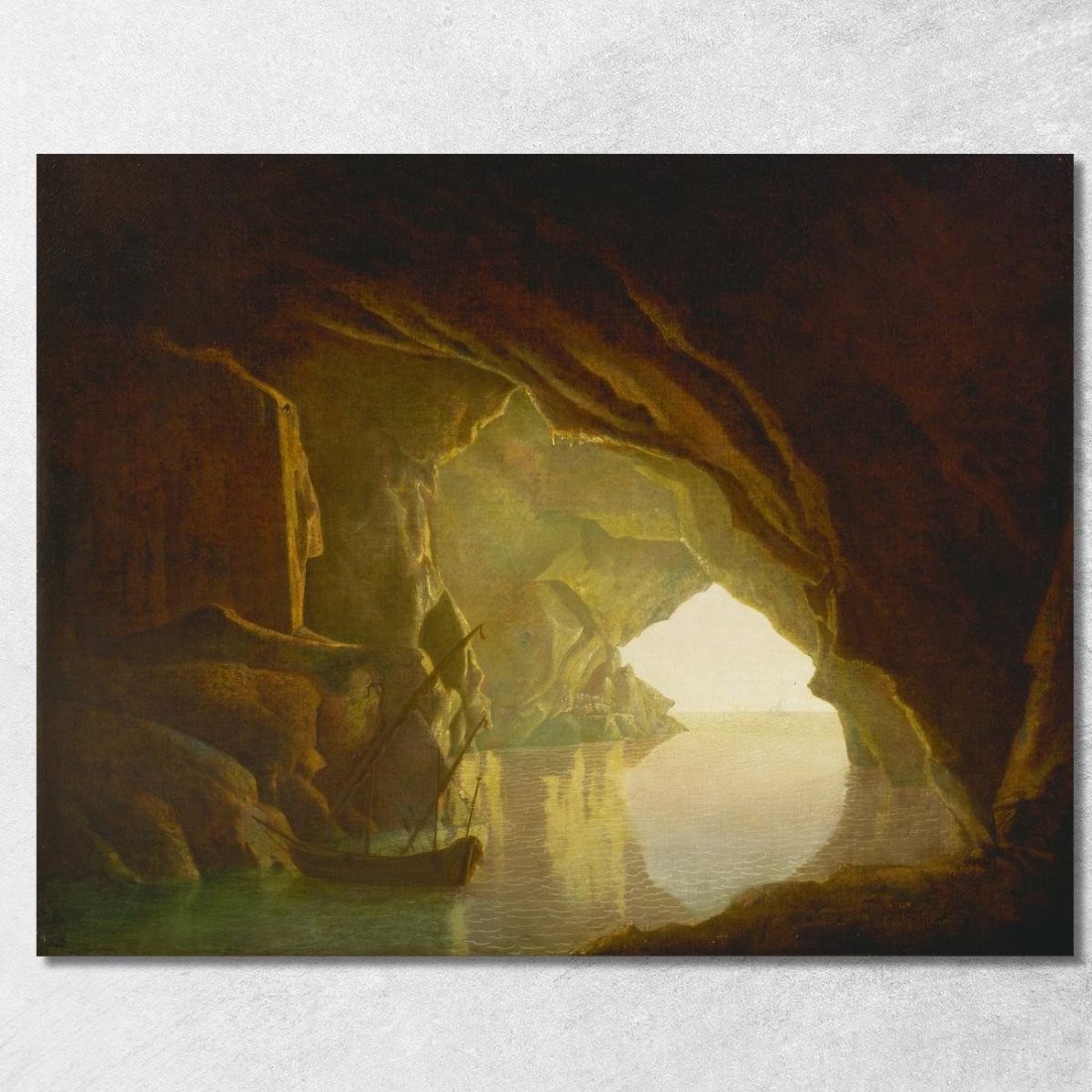 Una Grotta Nel Golfo Di Salerno Al Tramonto Joseph Wright of Derby jwd2 quadro stampato su tela Una Grotta Nel Golfo Di Salerno Al Tramonto Joseph Wright of Derby jwd2 quadro stampato su tela
