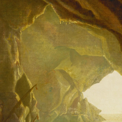 Una Grotta Nel Golfo Di Salerno Al Tramonto Joseph Wright of Derby jwd2 quadro stampato su tela
