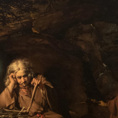 Un Filosofo Alla Luce Della Lampada Joseph Wright of Derby jwd5 quadro stampato su tela