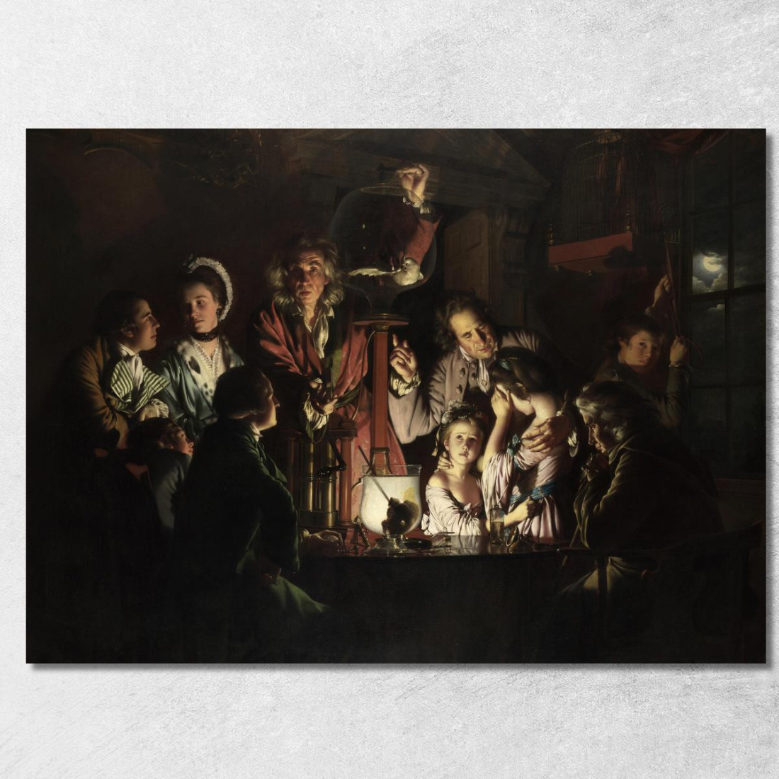 Un Esperimento Su Un Uccello Nella Pompa Pneumatica Joseph Wright of Derby jwd7 quadro stampato su tela Un Esperimento Su Un Uccello Nella Pompa Pneumatica Joseph Wright of Derby jwd7 quadro stampato su tela