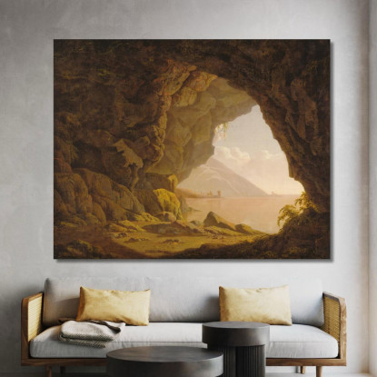 Grotta Vicino A Napoli Joseph Wright of Derby jwd8 quadro stampato su tela