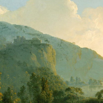 Paesaggio Italiano Con Montagne E Un Fiume Joseph Wright of Derby jwd20 quadro stampato su tela
