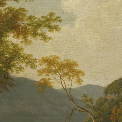 Scena Lacustre Joseph Wright of Derby jwd25 quadro stampato su tela