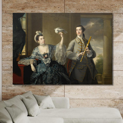 Il Signor E La Signora William Chase Joseph Wright of Derby jwd28 quadro stampato su tela