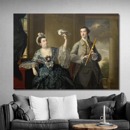 Il Signor E La Signora William Chase Joseph Wright of Derby jwd28 quadro stampato su tela