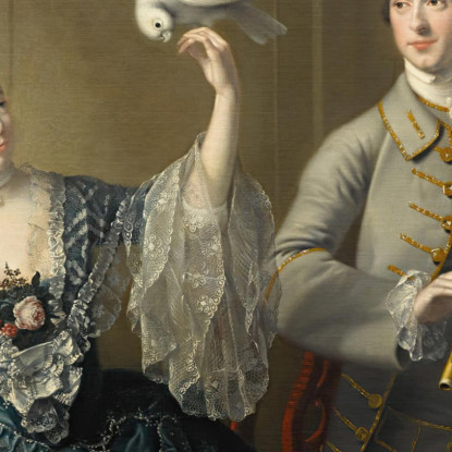 Il Signor E La Signora William Chase Joseph Wright of Derby jwd28 quadro stampato su tela